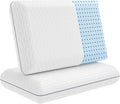 Vaverto Memory Foam Pillow 2-Pack – Cooling Gel-Infused Orthopedic Pillows for Neck and Shoulder, Firm Support with Removable Viscose Made…