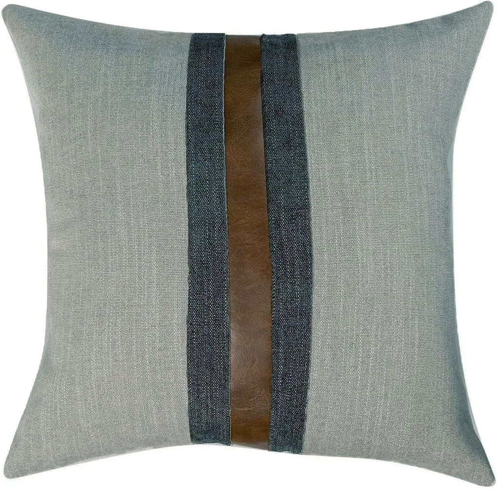 Farmhouse Decorative Outdoor Throw Pillow Covers for Couch Sofa Bed Brown Faux Leather Accent Pillow Cover Modern Decor Pillow Case 16 x…