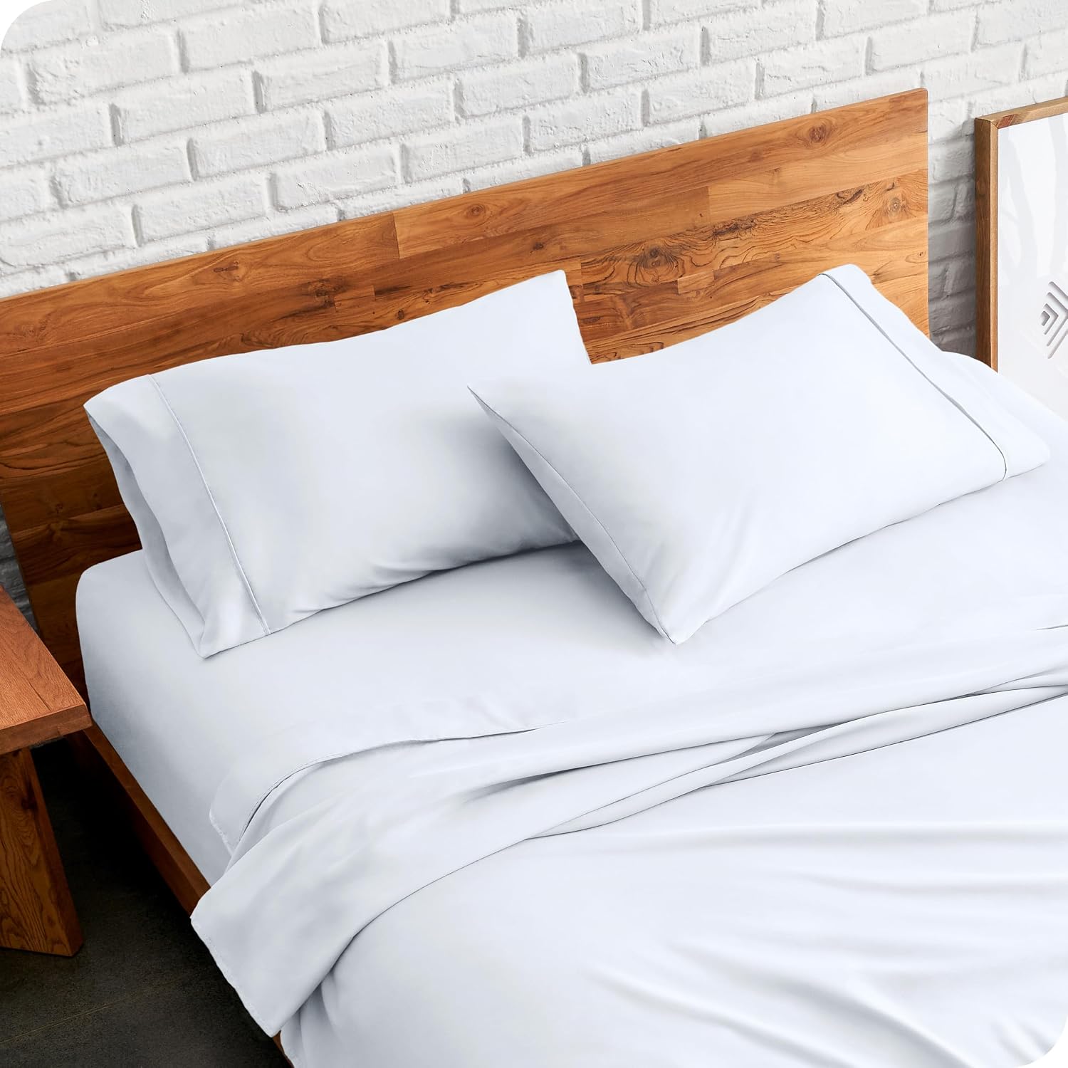 BareHome Bare Home Microfiber Pillow Cases - King Size Set of 2 - Cooling Pillowcases - Double Brushed - White Pillowcases 2 Pack - Easy Ca…