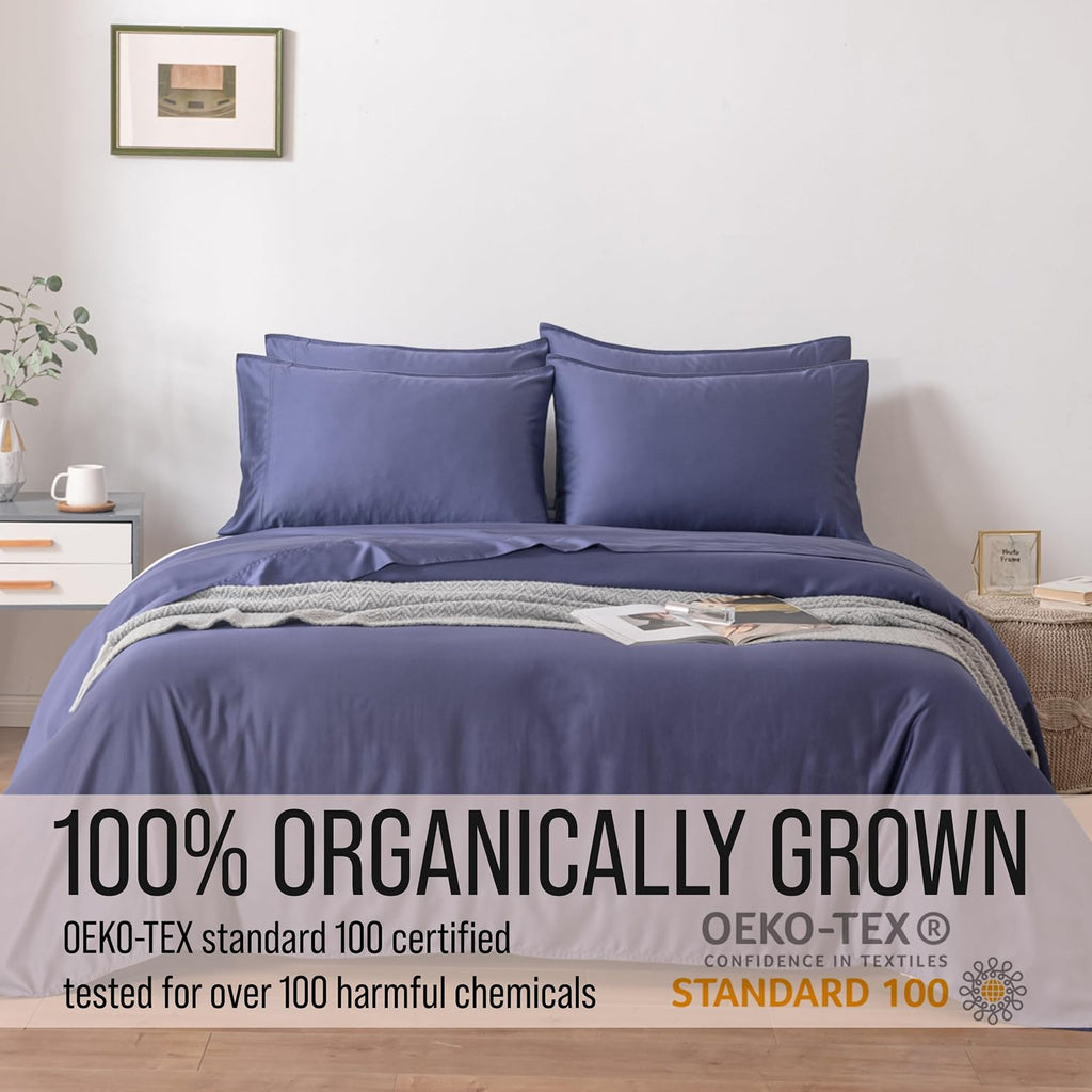 Bella Coterie 6 Piece Luxury Bamboo Viscose Queen Size Sheet Set | 100% Organically Grown | Cooling for Hot Sleepers | 18" Deep Pocket |…