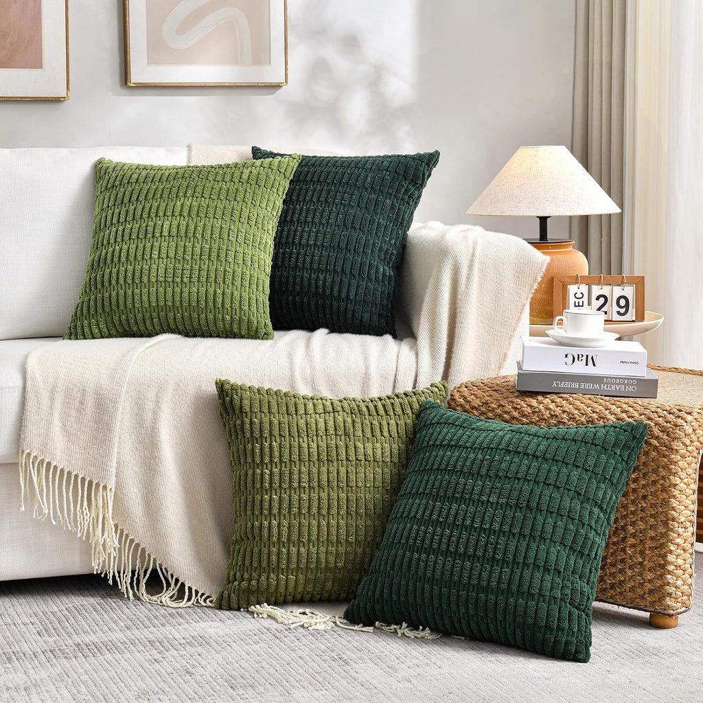 Fancy Homi 4 Packs Decorative Throw Pillow Covers for Living Room Couch Bed, Modern Farmhouse Boho Home Décor Accent Cushion Case, 28" x…