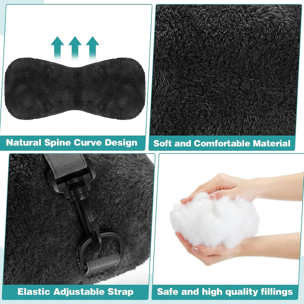 Colingmill 1 Pc Neck Pillow for Recliner Headrest Pillow Bone Shaped Chair Plush with Adjustable Strap Neck Support and Curve Head Cushion…