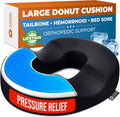 5Starsunited 5 STARS UNITED Donut Pillow Hemorrhoid Tailbone Cushion – Large Floor Cushion for – Coccyx, Prostate, Sciatica, Pelvic Floor,…
