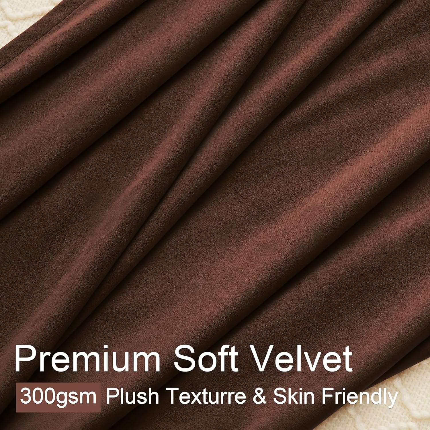 Drapenova 90 inches Long Brown Velvet Blackout Curtains 2 Panels Luxury Elegant Soft Velvet Pinch Pleated Curtain Drapes with Hooks,…