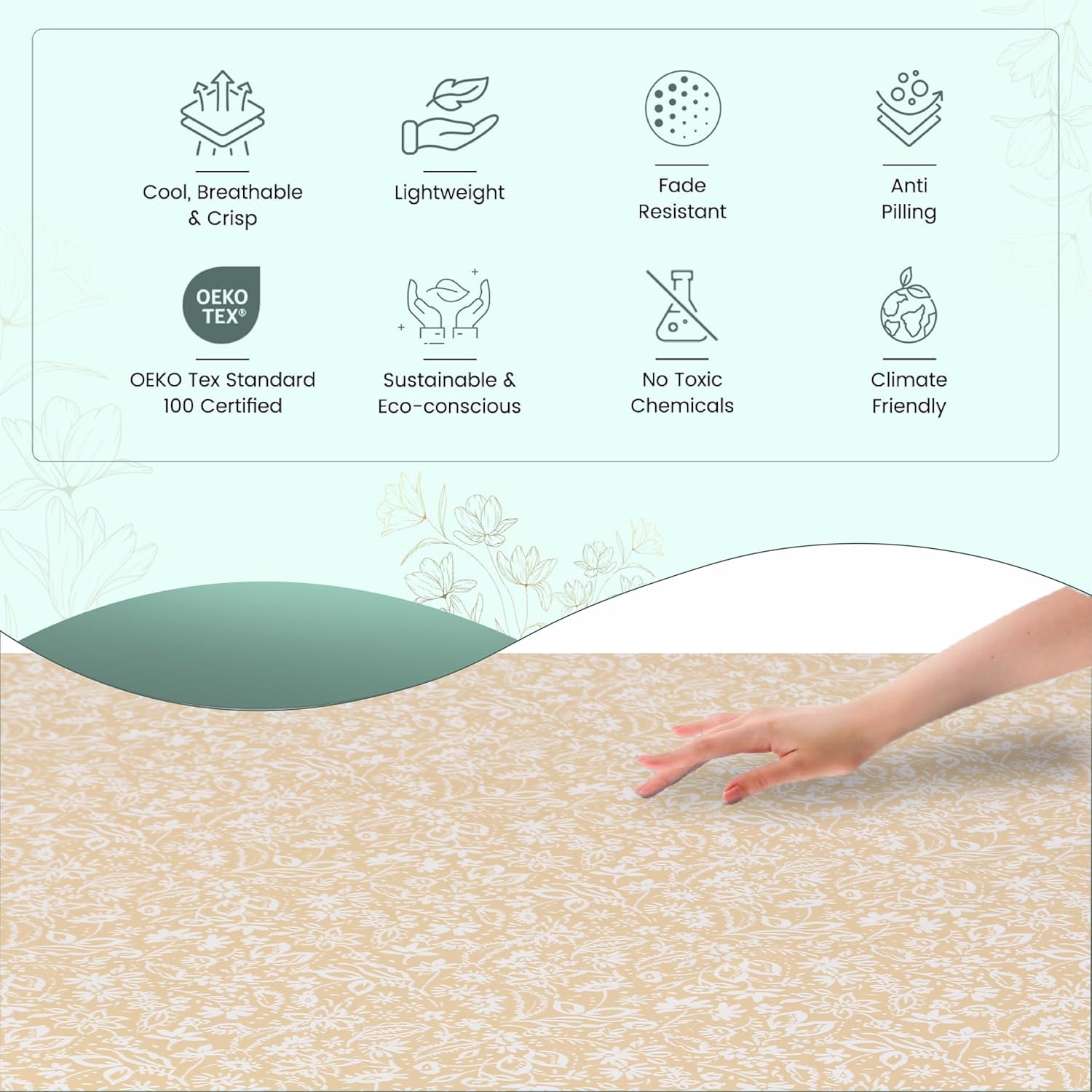 Featherstitchnewyork Feather & Stitch Softest 100% Cotton Sheets, 300 Thread Count Percale Weave Bedding, 16" Deep Pocket, Cooling Sheets,…