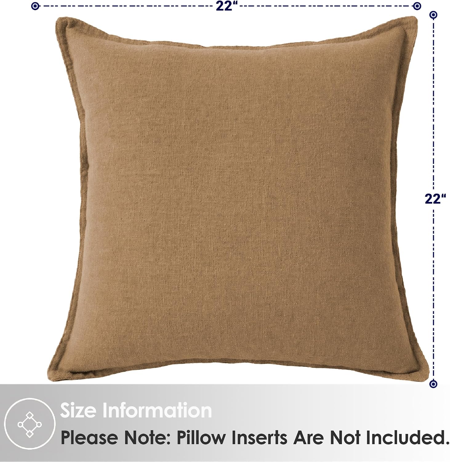 Symplora Cotton Linen Throw Pillow Covers Set of 2, Breathable Non Pilling Decorative Pillow Covers, Machine Washable Cushion Case for…