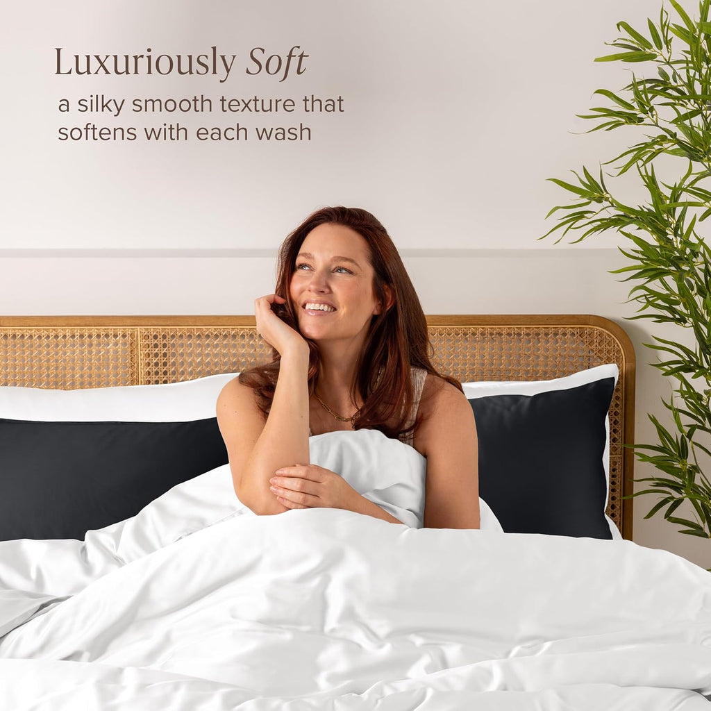 BareHome Bare Home 100% Rayon Made from Bamboo Luxury Body Size Cooling Pillowcase - Breathable - Easy Fit - Soft Bedding & Pillowcase (Bod…