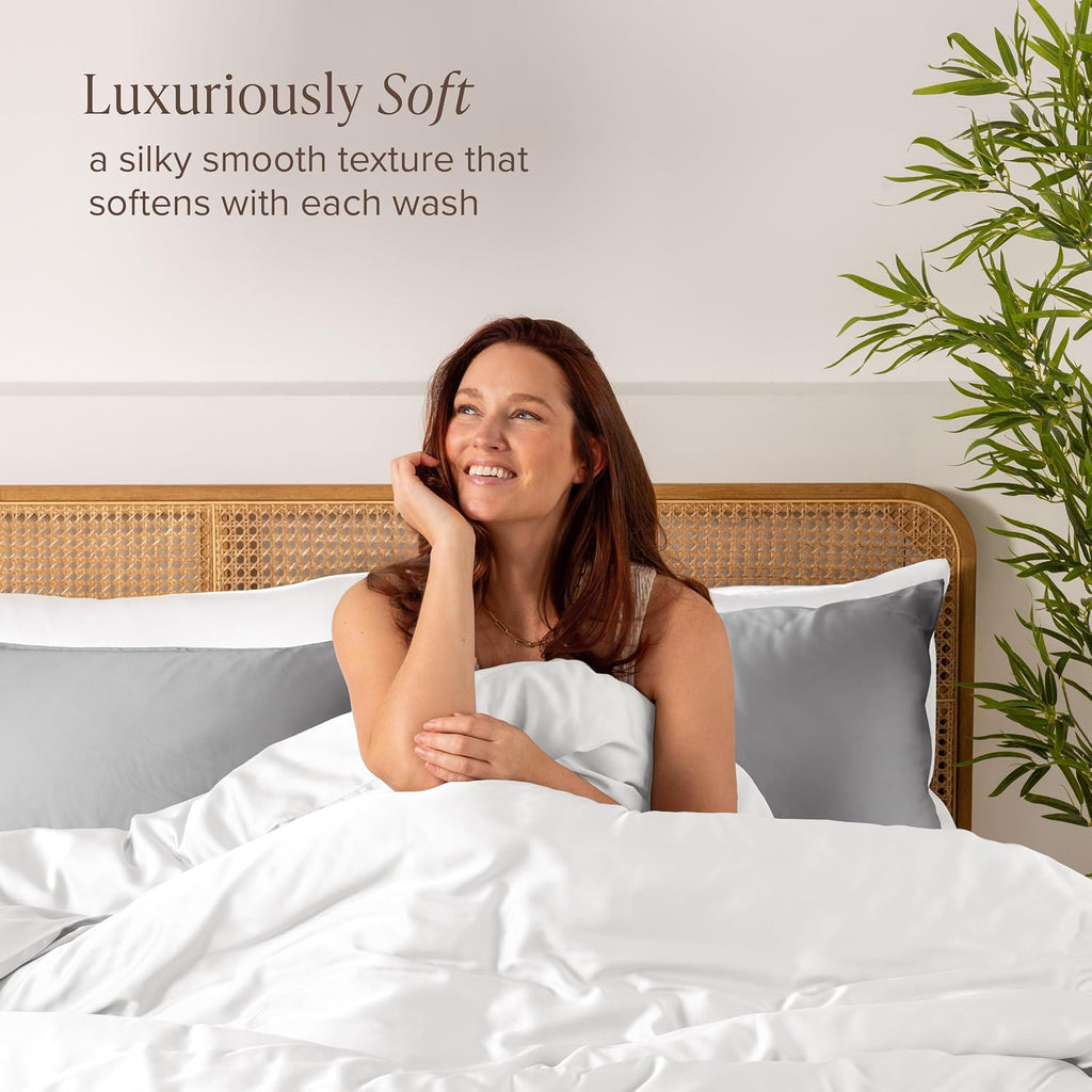 BareHome Bare Home 100% Rayon Made from Bamboo Luxury Body Size Cooling Pillowcase - Breathable - Easy Fit - Soft Bedding & Pillowcases (Bo…