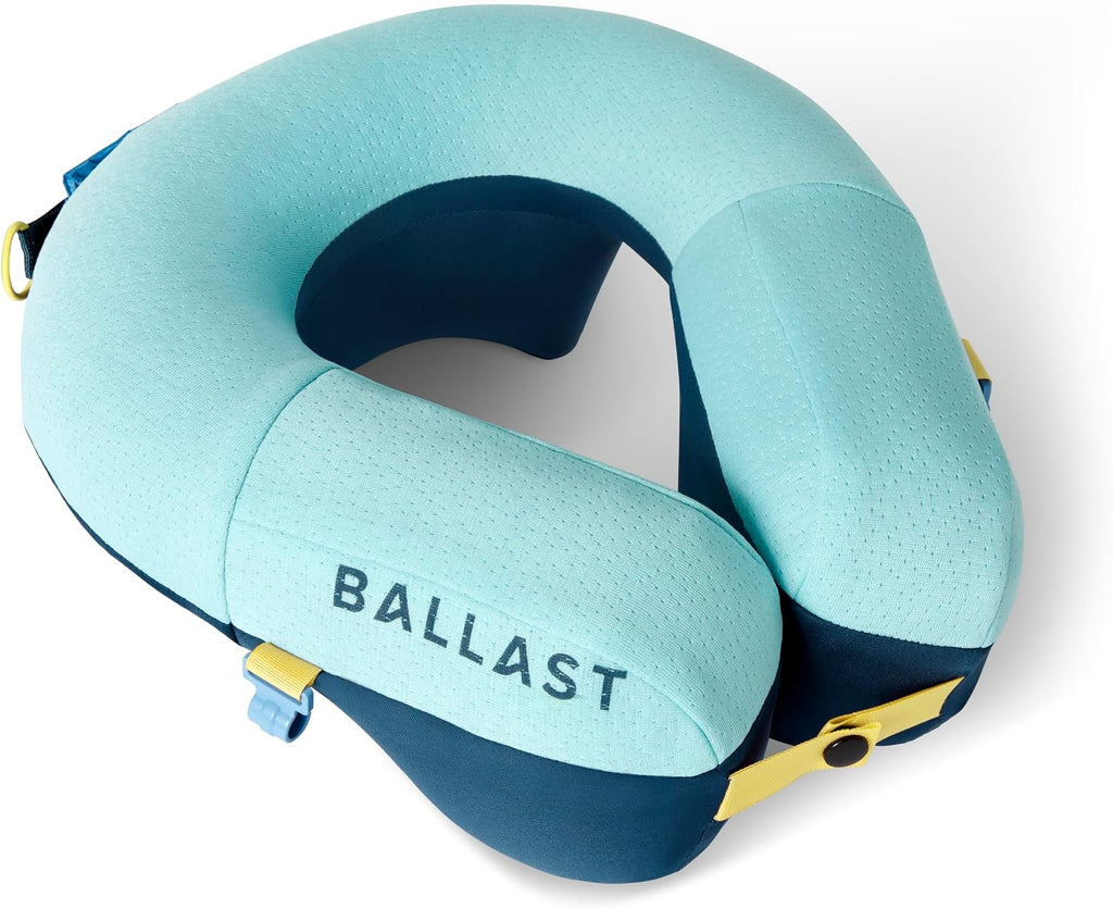 Ballast Pro Beach & Travel Pillow – Inflatable Neck Pillow for Airplanes, Beach & Pool, Compact and Water-Resistant