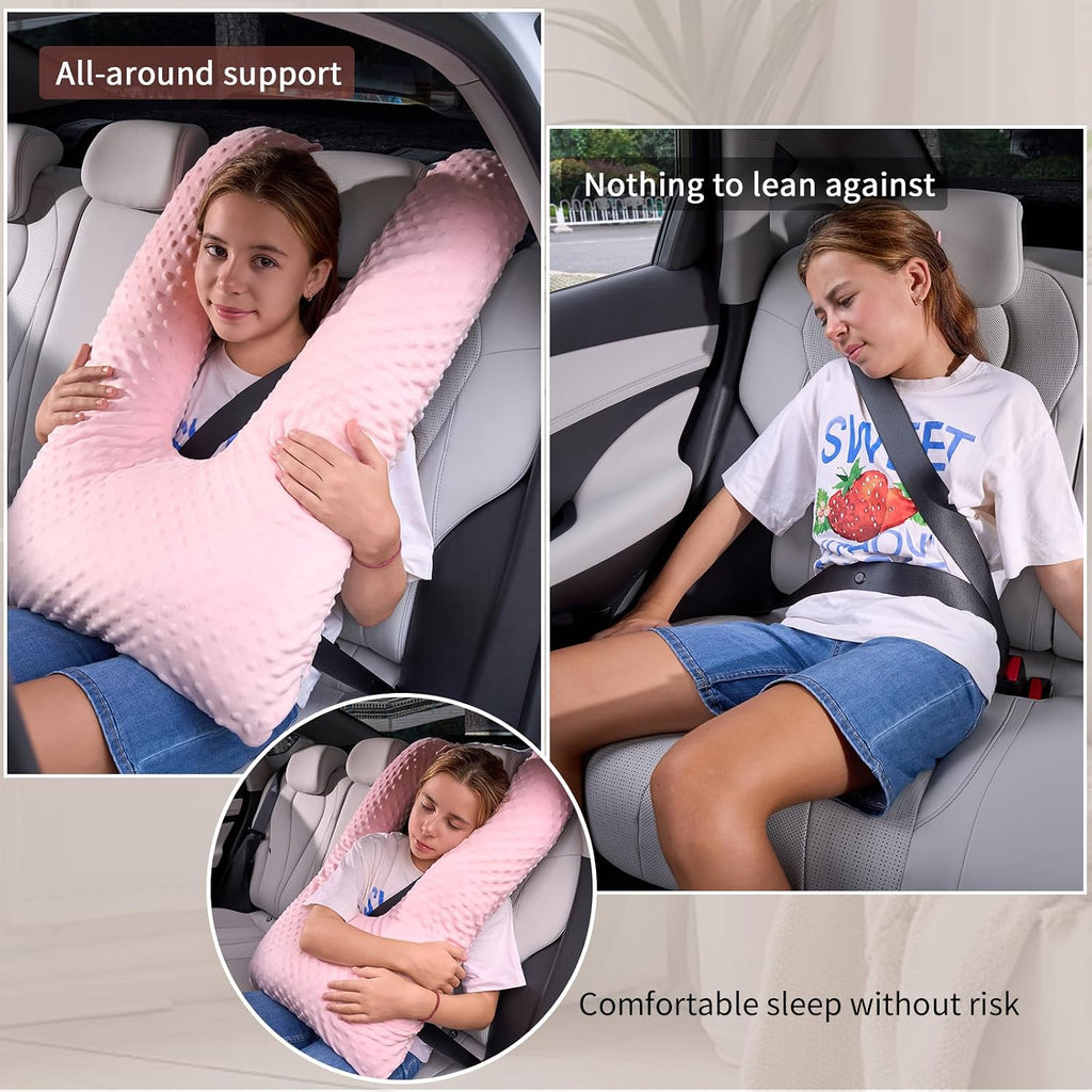 Travel Pillow for Kids Adult, Pillow for Car Sleeping Ultra Large U-Shaped with Removable Soft Cover Support Fix Neck and Body…