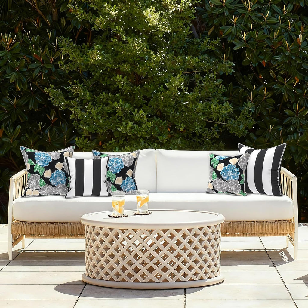 LVTXIII Outdoor Throw Pillow Covers Set of 2, Patio Waterproof Pillow Cases Fade Resistant Accent Pillow Covers for Home and Garden…