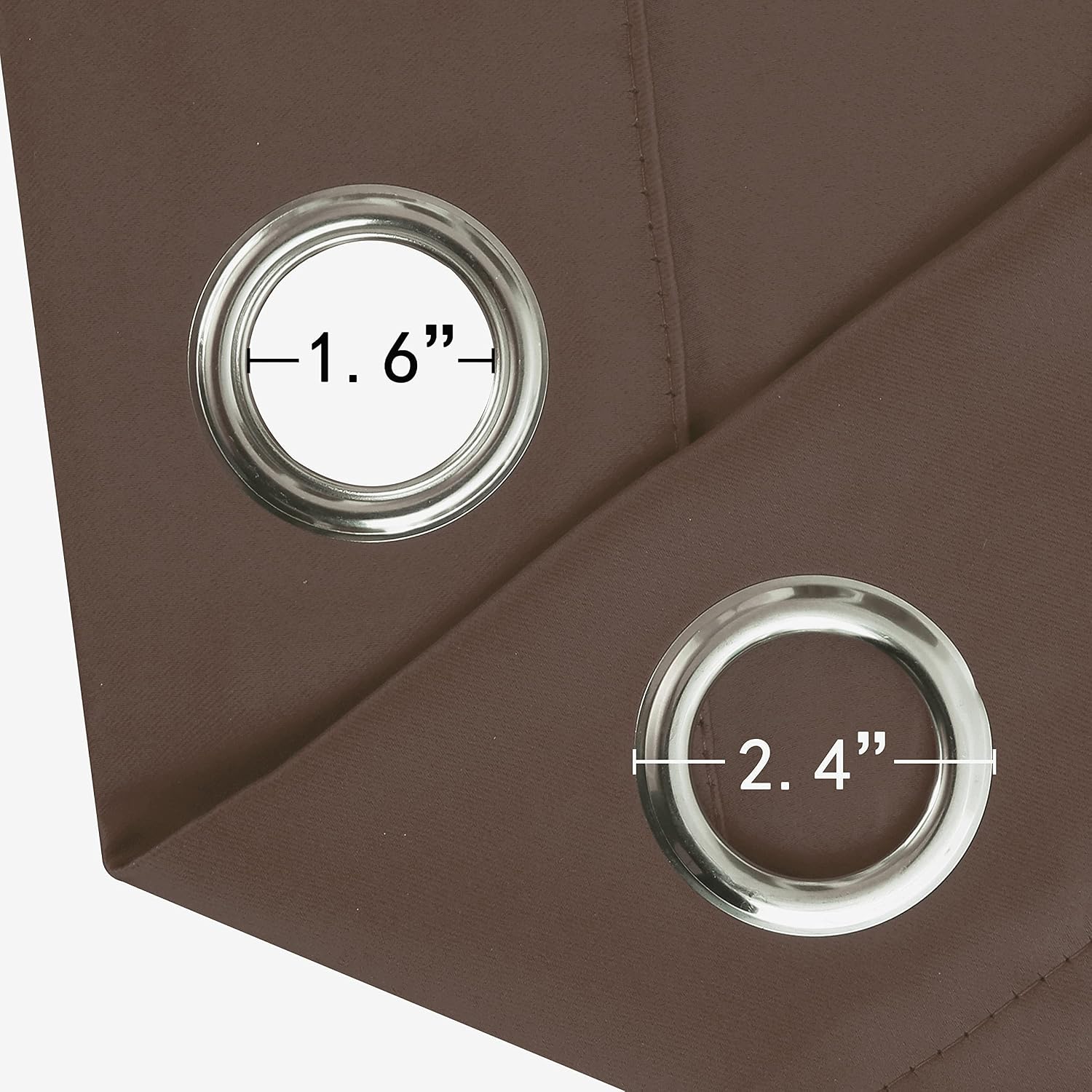 Lemomo Chocolate Brown Thermal Blackout Curtains/42 x 95 Inch/Set of 2 Panels Room Darkening Curtains for Bedroom 95 Inch silver