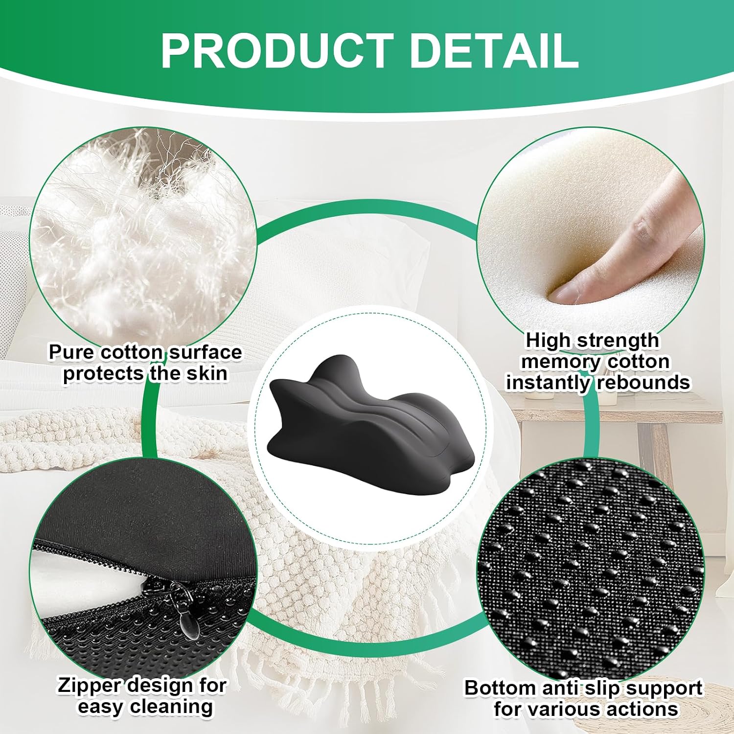 Cililave Extra Large Size Memory Foam Ergonomic Pillow – Prone Support Orthopedic Pillow for Sleeping, Reading & Back Body Pillow Su…