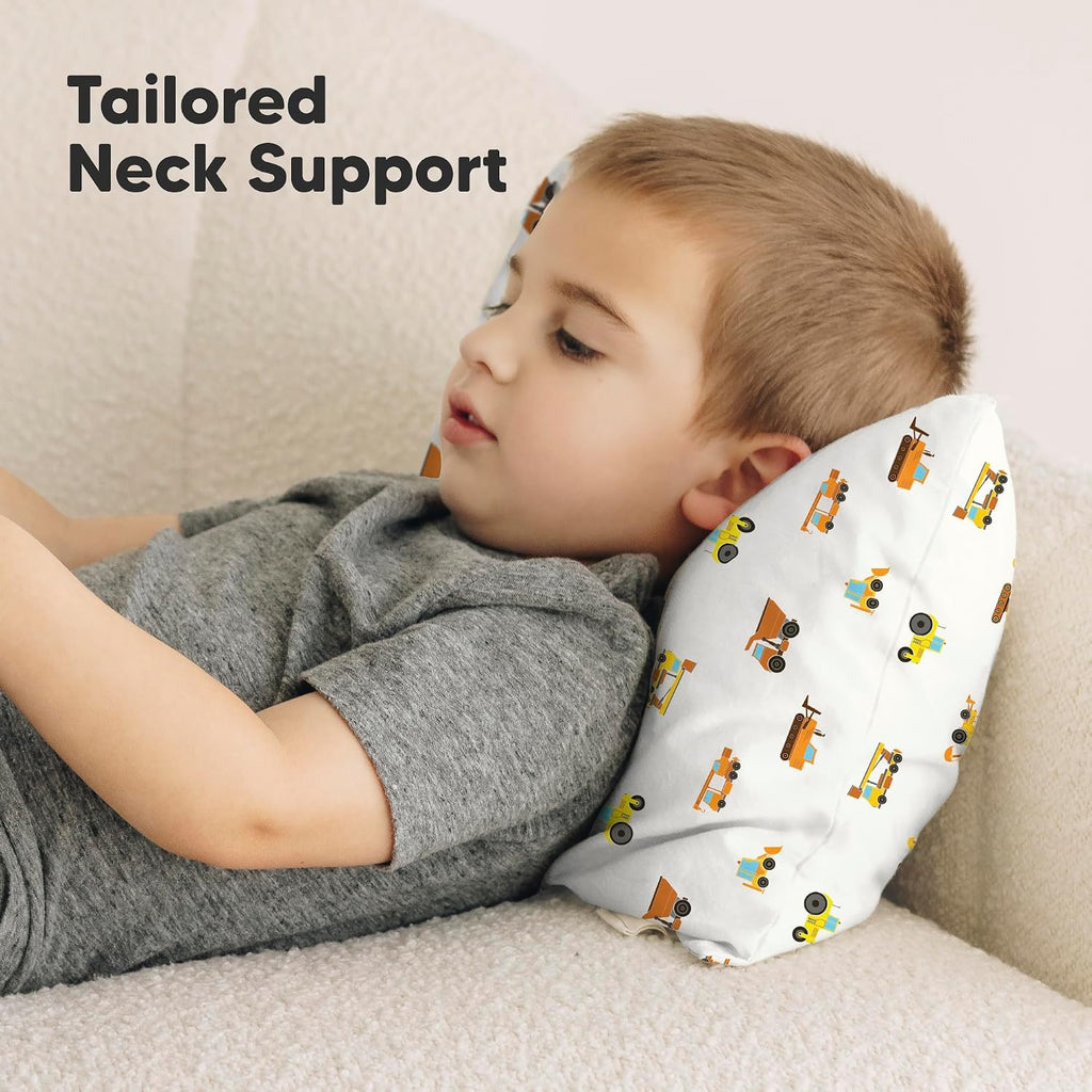 Toddler Pillow with Pillowcase - 10x18 My Little Dreamy Kids Travel Bed Pillows for Sleeping, Organic Cotton Small Pillowcase, Soft &…