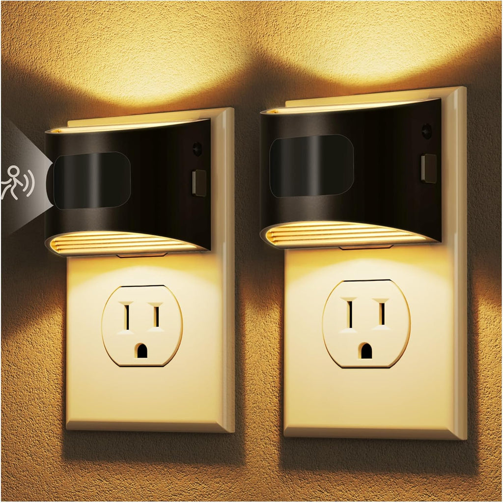 DORESshop LED Night Light[2 Pack], Night Lights Plug into Wall, 3 Mode Plug in Night Light with Motion Sensor, Dusk to Dawn Sensor…