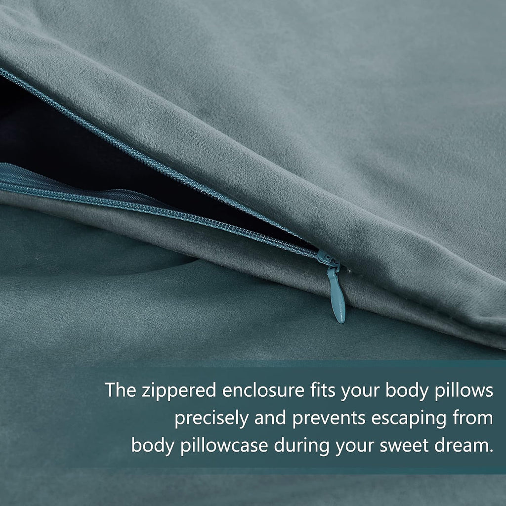 StangH Nursery Stone Blue Velvet Pillowcase Bed Pillow Cover for Hair and Skin, Queen Size 20 x 30 inches Set of 2, Luxury Warm Pillow Cove…