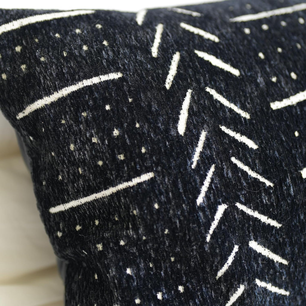 BlissBlush Black Decorative Lumbar Throw Pillow Covers 12X20, Set of 2, Boho Farmhouse Cushion Cover, Soft Accent Pillowcase for Couch…