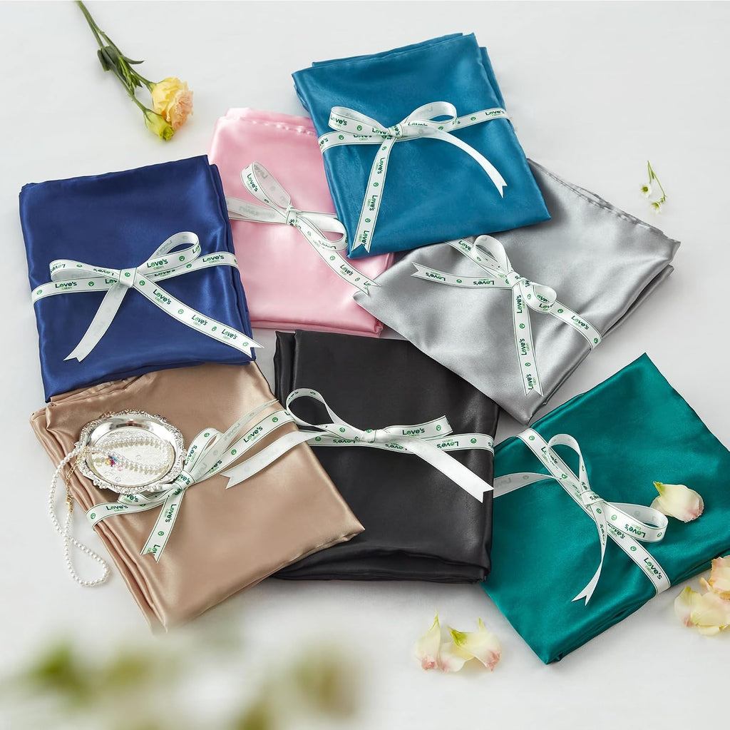 Lovescabin Love's cabin Satin Pillowcase Set of 2 King Size 20x36, Cooling Pillow Covers for Hair and Skin, Silky Smooth with Envelope Clos…