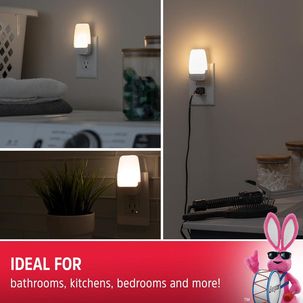 Energizer LED Night Lights Plug Into Wall Dusk to Dawn Sensor Home Decor Apartment Essentials Ambient Lighting Warm White Nightlight…