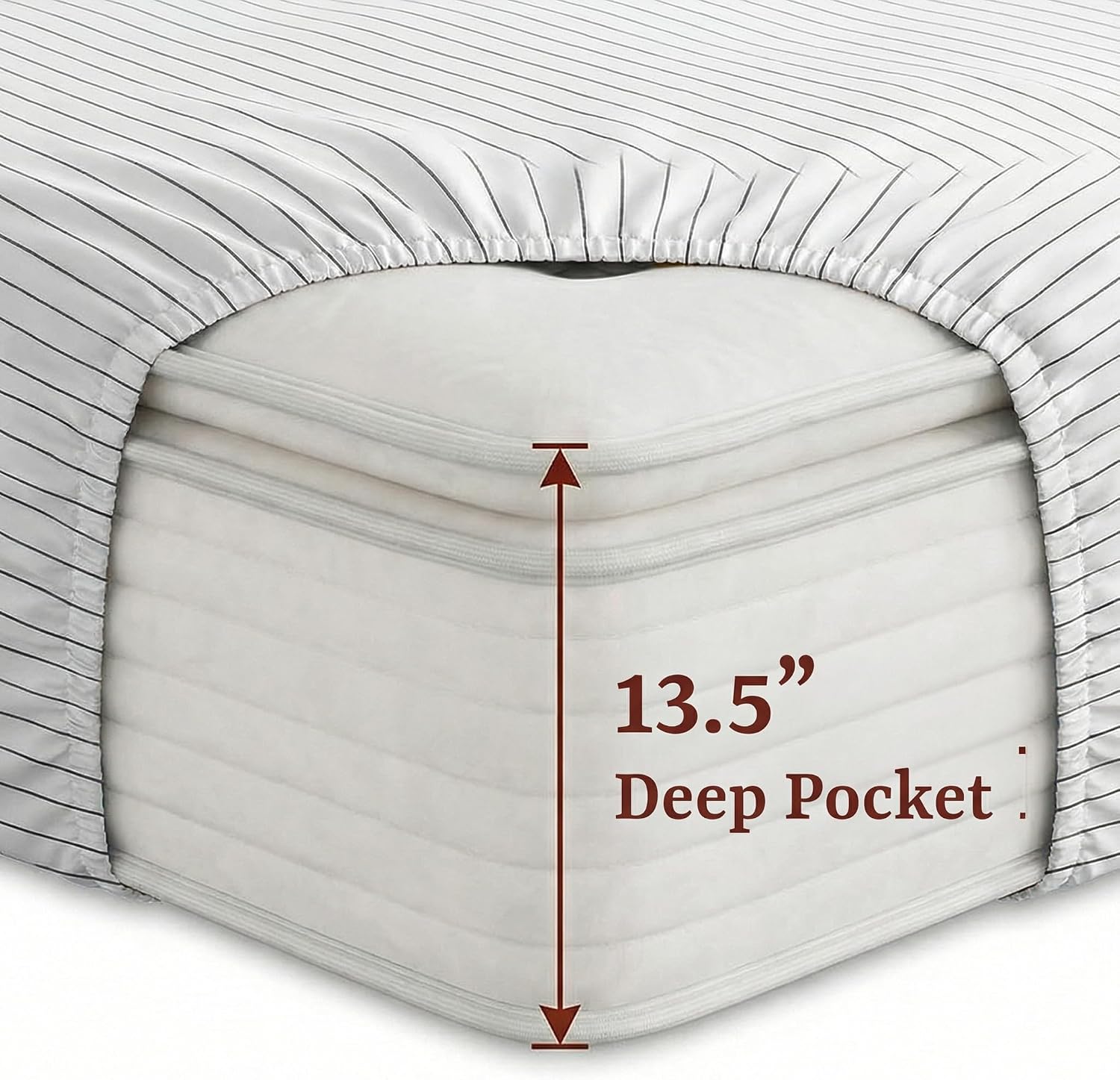 Perupima Peru Pima 415 Thread Count Percal Full Sheet Set - 100% Peruvian Pima Cotton, 4 Piece (Flat, Fitted, 2 Pillowcases) - Cooling, Cri…