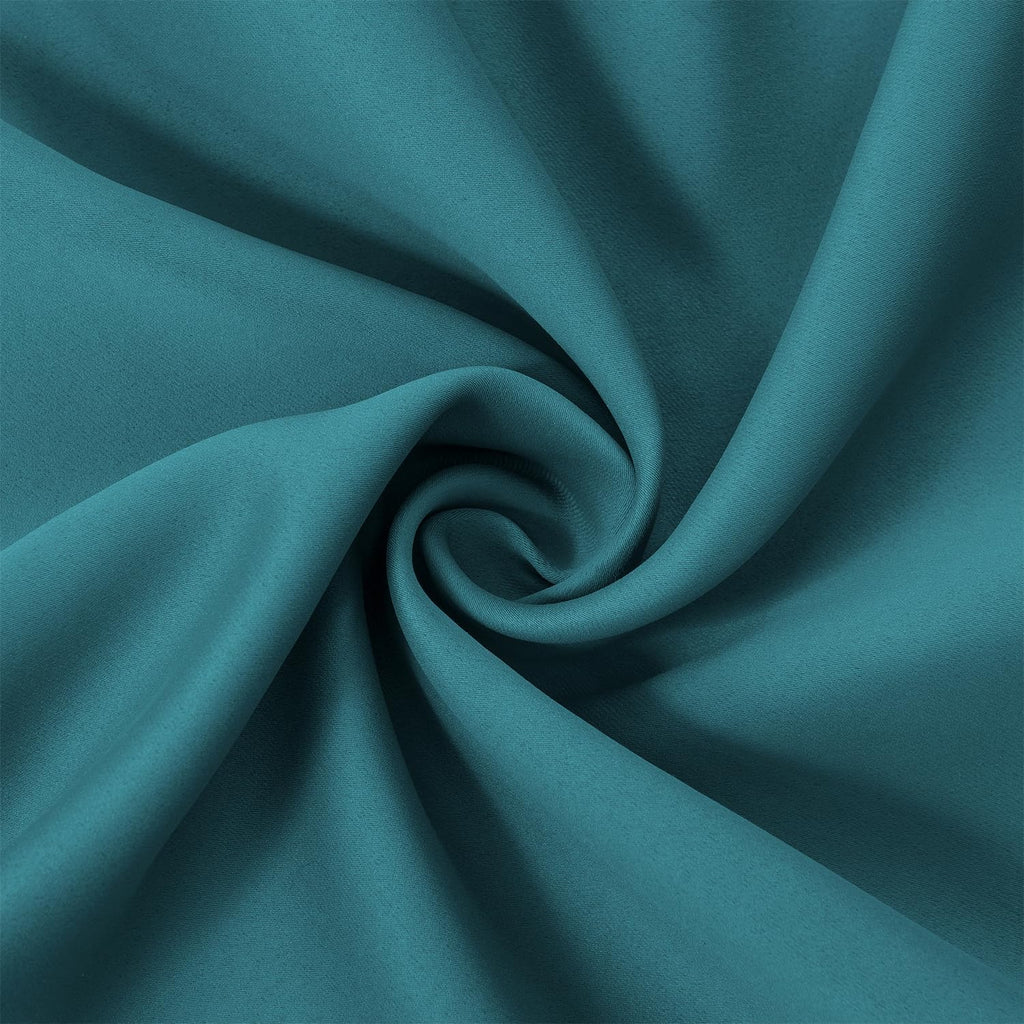 Lemomo Sea Teal Thermal Blackout Curtains/38 x 54 Inch/Set of 2 Panels Room Darkening Curtains for Bedroom 54 Inch silver