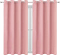 Lemomo Pink Thermal Blackout Curtains/52 x 72 Inch/Set of 2 Panels Room Darkening Curtains for Bedroom 72 Inch Pink