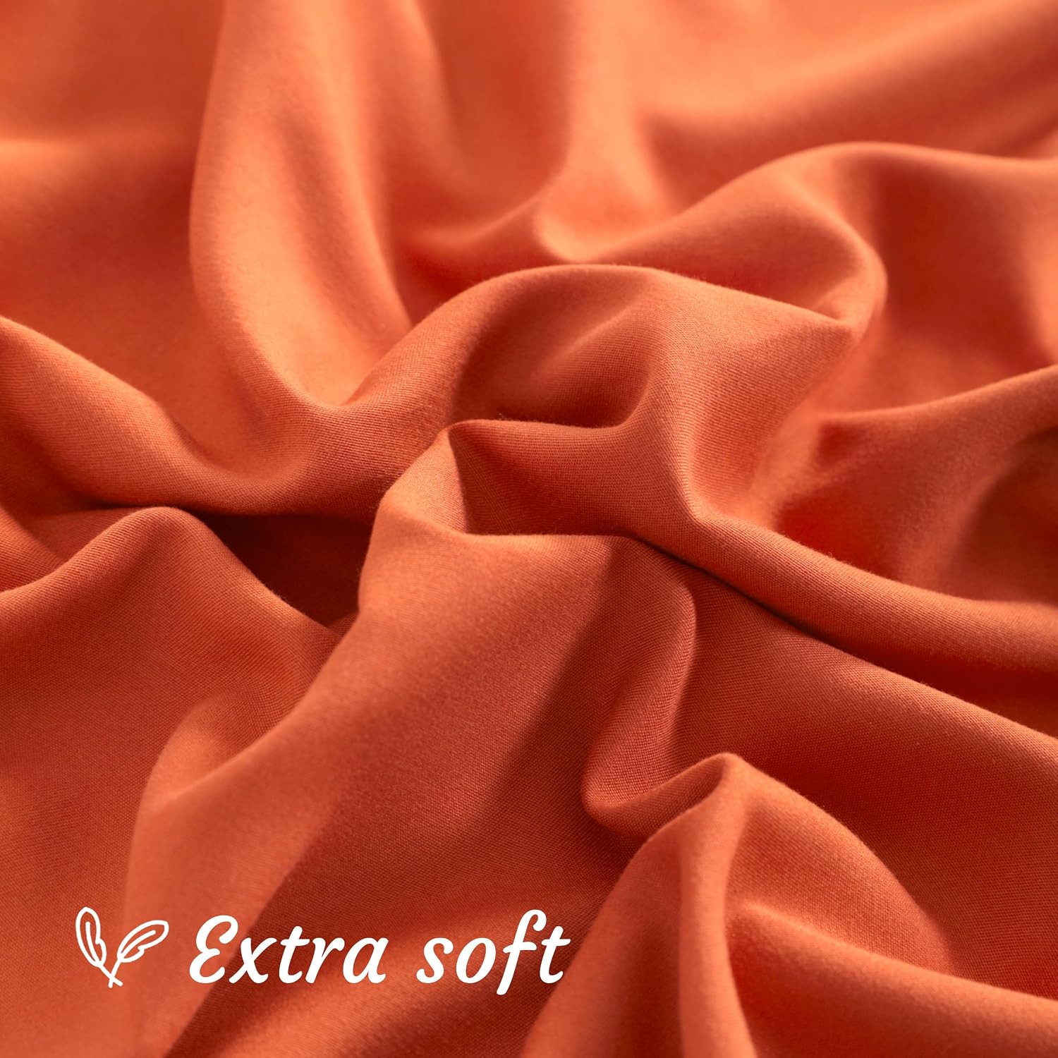 Ntbay King Pillow Cases Set of 2, 2 Pack Brushed Microfiber 20x36 Pillow Cases, Soft, Wrinkle, Fade, Stain Resistant Brunt Orange Pillow Ca…