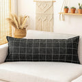 CARRlE Home Decorative Long Lumbar ThrowPillow Covers 14x36 for Bed Without PillowInsert, Black Boho Long Body Pillow Cover 14 x36, Cute…
