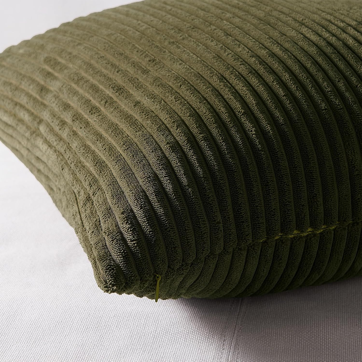 Topfinel Corduroy Throw Pillow Covers Pack of 2 Gray 16"x16" No Insert with Hidden Zipper | Decorative Cushion Covers for Fall, Halloween,…