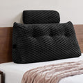 Wedge Headboard Pillow - Bed Wedge Pillow for Headboard Triangular Headboard Pillows with Neck Roll Pillow-Large Bolster Pillows for…