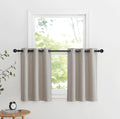 Nicetown Valances for Bedroom, Farmhouse Windows Blackout Thermal Insulated Valance Tiers for Living Room Short Curtains for Loft Basement…