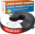 5Starsunited 5 STARS UNITED Donut Pillow Hemorrhoid Tailbone Cushion – Large Floor Cushion for – Coccyx, Prostate, Sciatica, Pelvic Floor,…