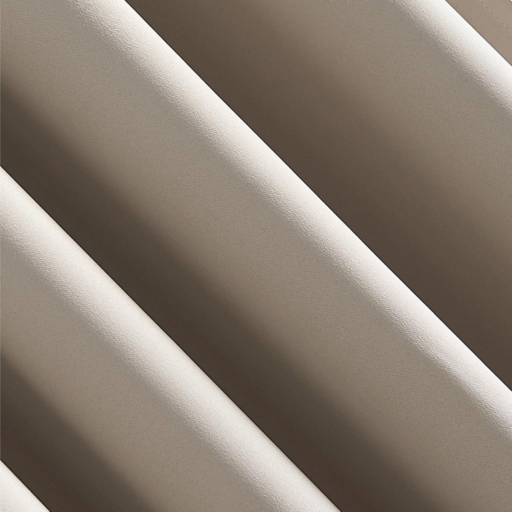 Sun Zero - 52468 Oslo Theater Grade Extreme 100% Blackout Rod Pocket Curtain Panel, 52" x 63", Stone