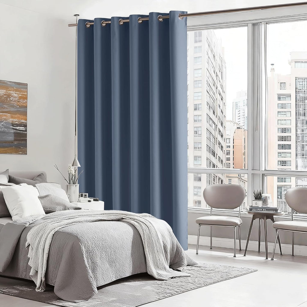 Rybhome RYB HOME Blackout Thermal Insulated Curtains, Portable Curtain for Sliding Glass Door/Storage/Space Room Divider, Large Window Trea…