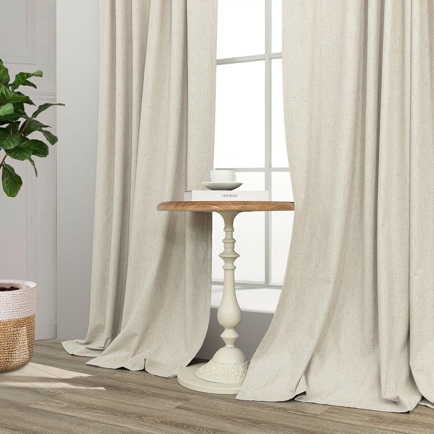 Pitalk 92 Inch Curtains 2 Panel Set UV Light Blocking Summer Farmhouse Curtains for Living Room Darkening Curtain for Nursery Kids Bedroom…