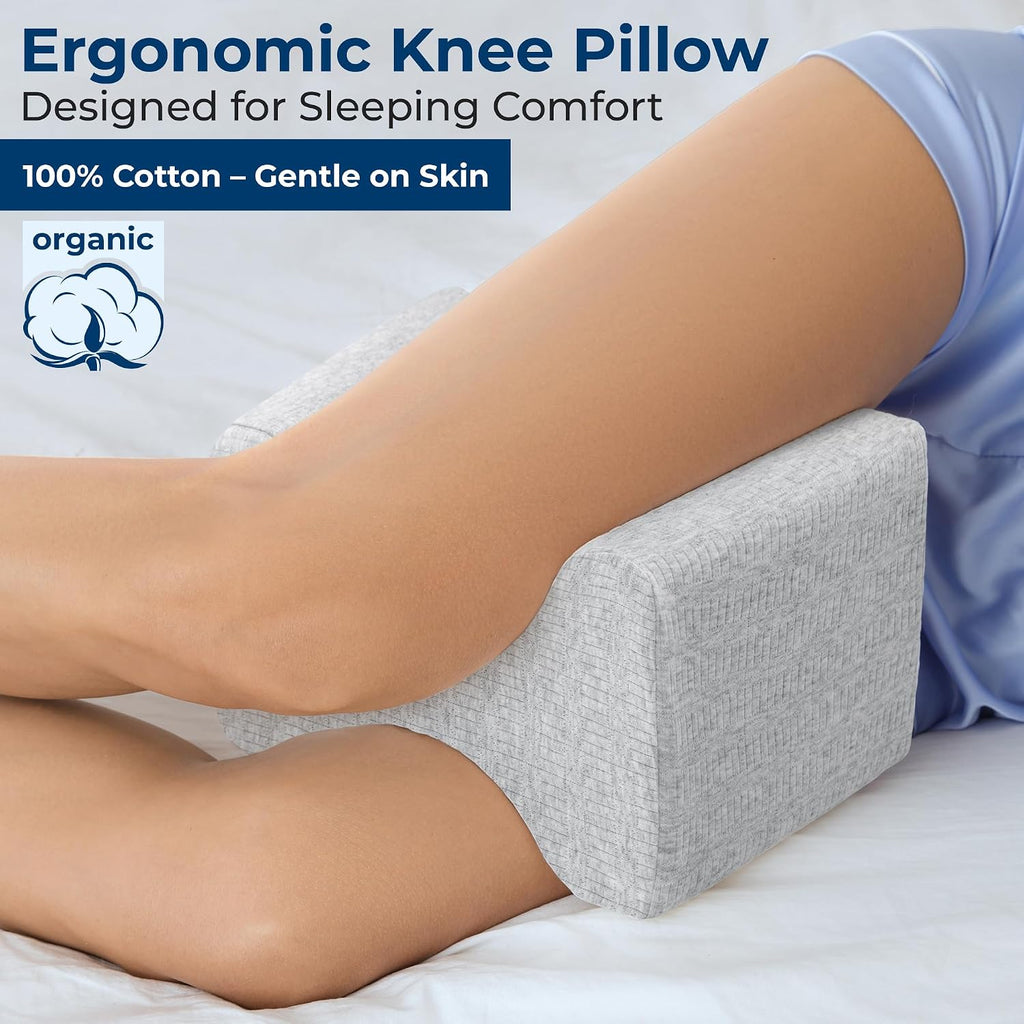 5Starsunited 5 STARS UNITED Knee Pillow for Side Sleepers - Hip, Memory Foam Leg Cushion for Side Sleeping - Between Legs Pillow for Sciat…