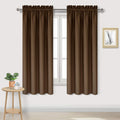 Dwcn Brown Room Darkening Blackout Curtains - Rod Pocket Thermal Insulated Privacy Energy Saving Window Curtain Drapes 42x 72 inch Length,…