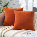 Gawamay Decorative Chenille Throw Pillow Covers 24x24 Inch Pack of 2, Soft Square Couch Pillow Cover for Sofa Cushion Living Room Bedroom S…