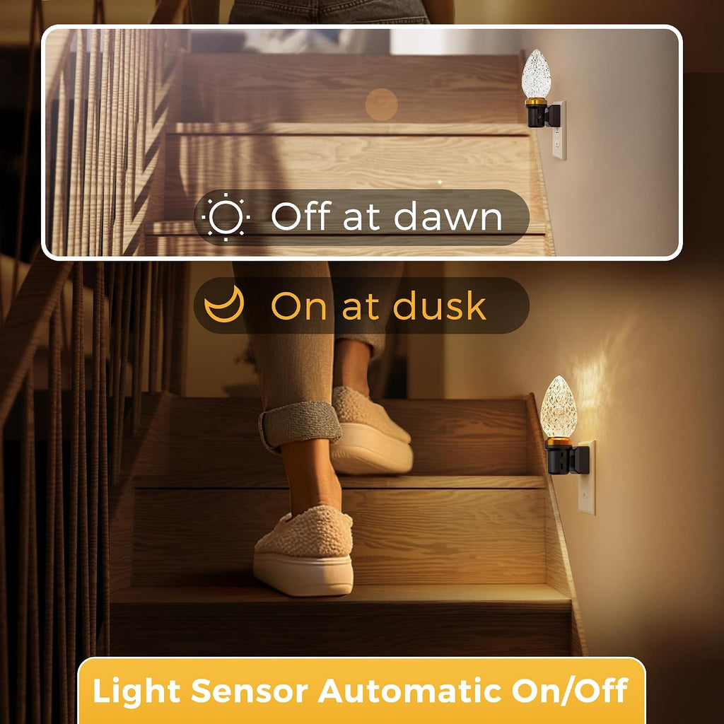 L LOHAS LED Night Light, LED Night Lights Plug into Wall, Dimmable Night Light with Auto Light Sensor, 3000K Warm White 0-100LM…