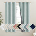 NICETOWN 100% Absolutely Blackout Linen Curtains with Thermal Insulated Liner, Seafoam Green, 42" Wide, 54" Length Energy Saving Curtains…