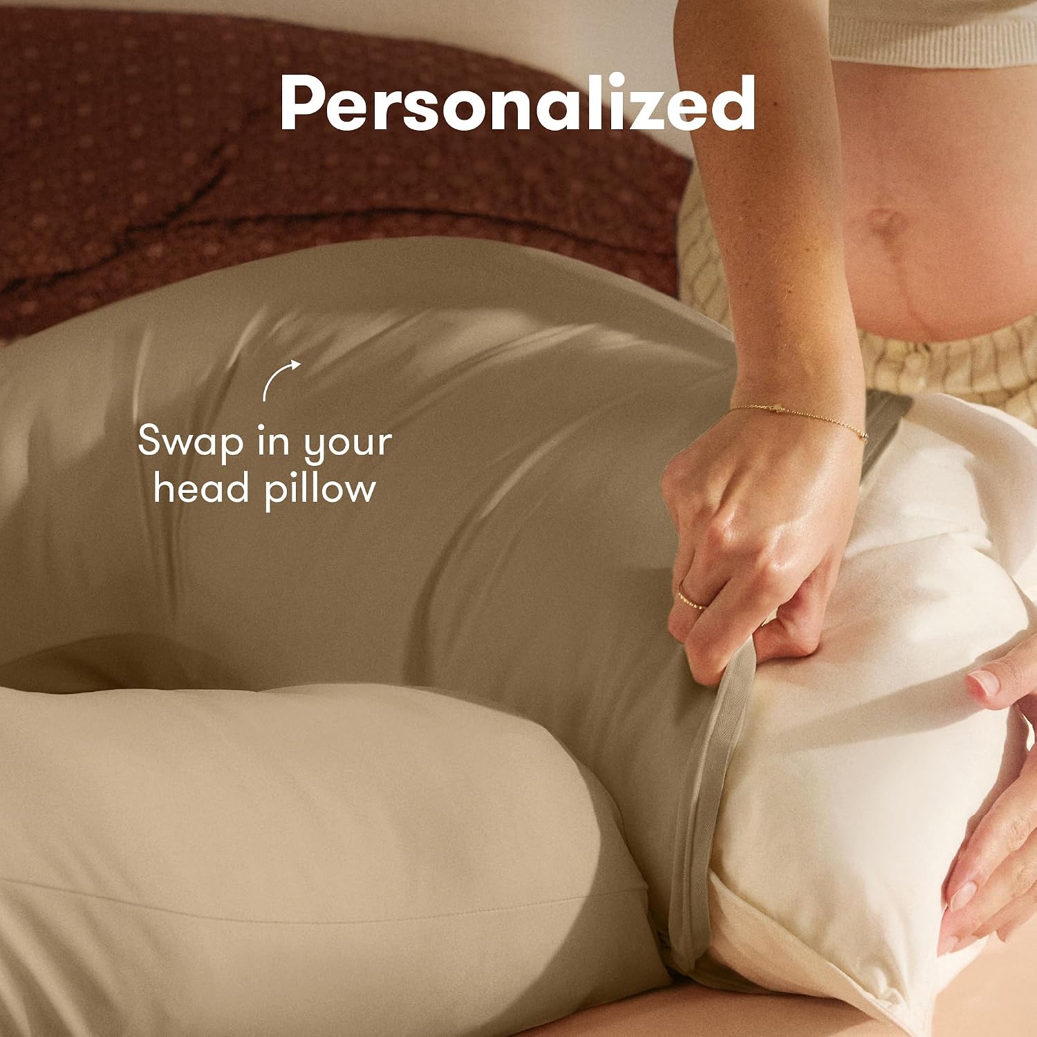 Frida Mom Full Body Support Pregnancy Pillow, Cooling Pregnancy Pillow, Wraps Around for All Over Support, Extended Length to Support…