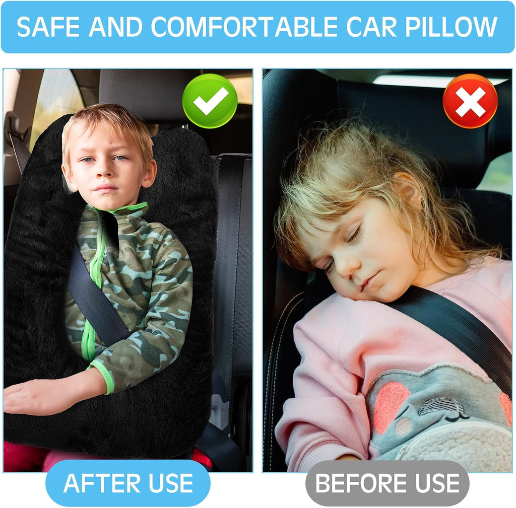 home Barydat 2 Pcs Car Travel Pillow for the Back Seat 28 x 18 in Sleeping Reading Pillows for Distance Travel Car Cushion for Kids Adults…