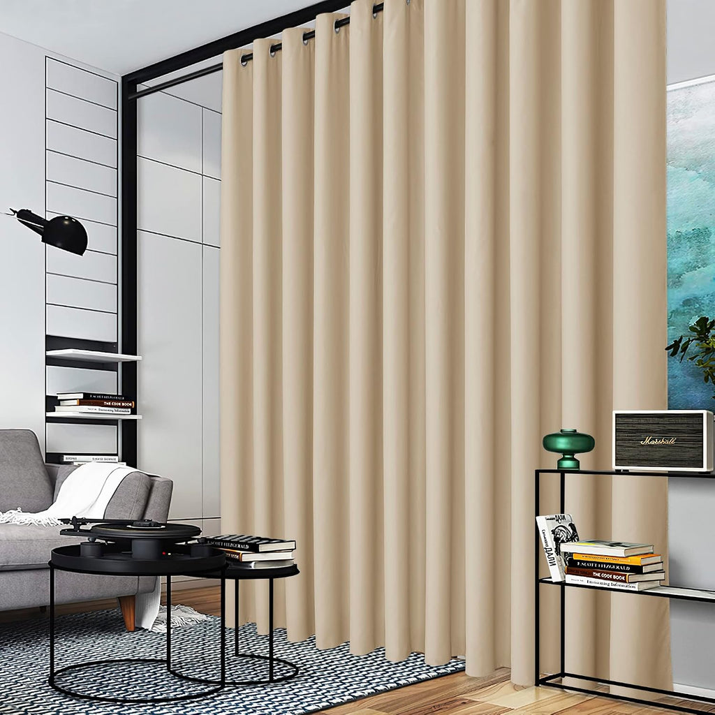 Rybhome RYB HOME Extra Wide Curtain for Room Divider - Blackout Privacy Partitions Thermal Insulating Shades for Patio Door Hallway Office…
