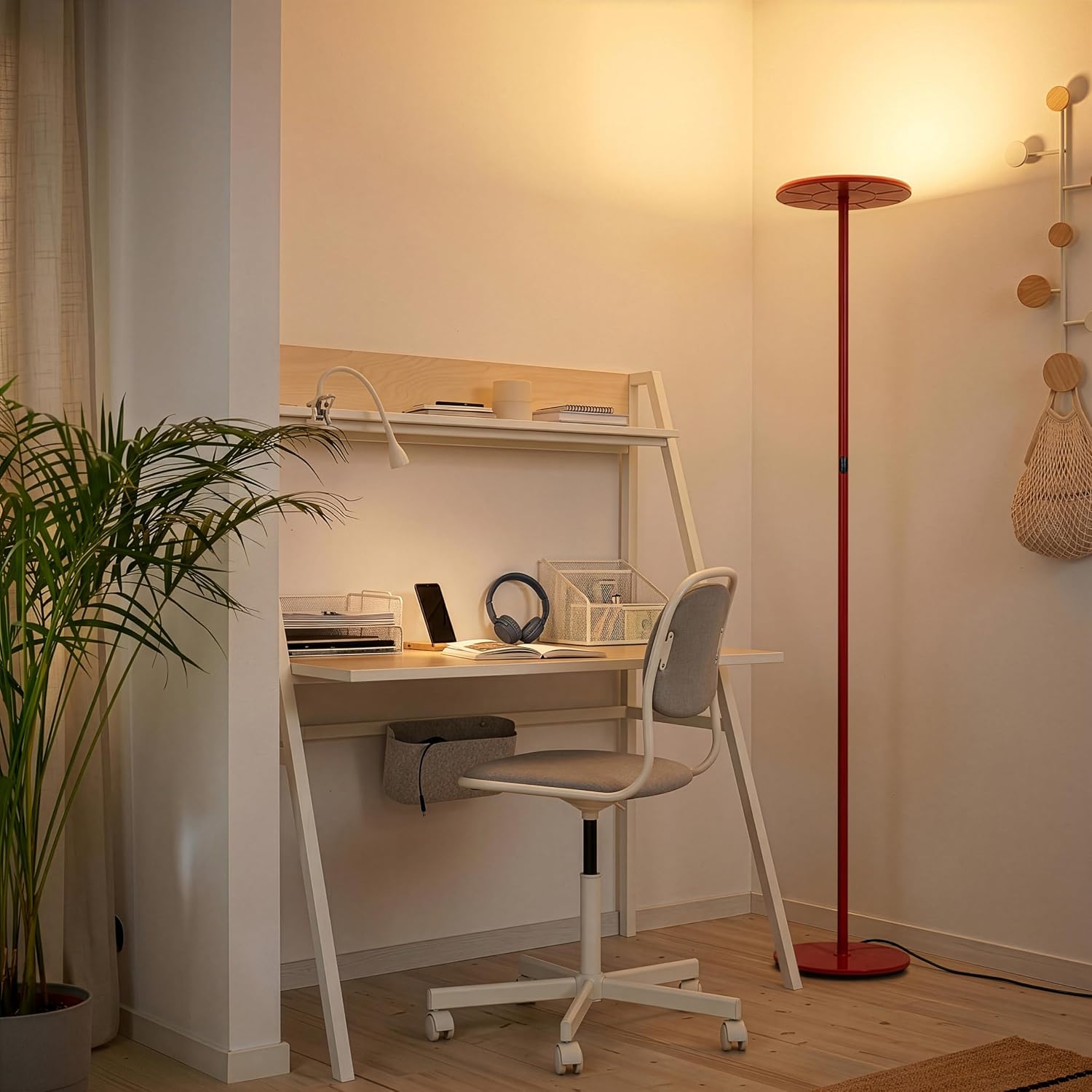 Brightech Sky LED Floor lamp, Torchiere Super Bright Floor Lamp for Living Room Decor & Office - Dimmable, Tall Standing Lamp with Warm…