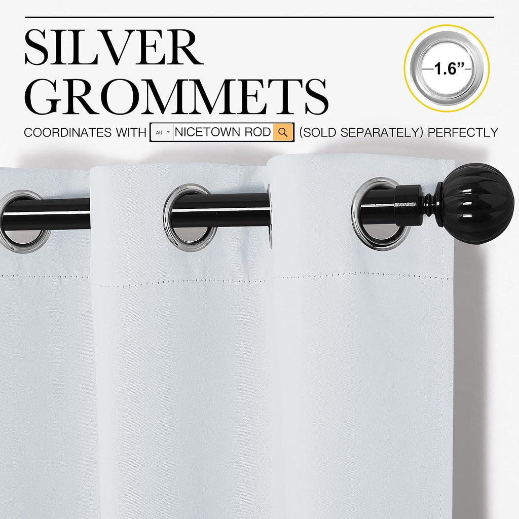 Nicetown Room Darkening Curtain Panels - Home Fashion Ring Top Thermal Insulated Room Darkening Curtains for Bedroom/Nursery (2 Panels, 55…