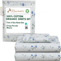 Ruvanti 100% Cotton Organic Percale Sheets Twin XL Size – Crisp Cooling Bed Sheets for Hot Sleepers, Deep Pocket 15”, Soft Peach Finish, Br…
