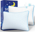 ezepilw Pillows Queen Size Set of 2 for Sleeping, Cooling Adjustable Memory Foam Pillows, Dual Fill Design Helps Maintain Shape, Bre…