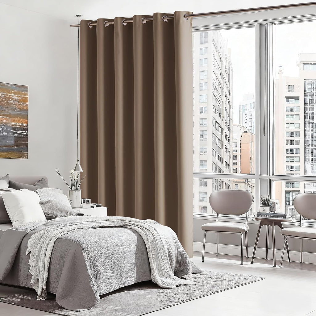 Rybhome RYB HOME Blackout Thermal Insulated Curtains, Portable Curtain for Sliding Glass Door/Storage/Space Room Divider, Large Window Trea…