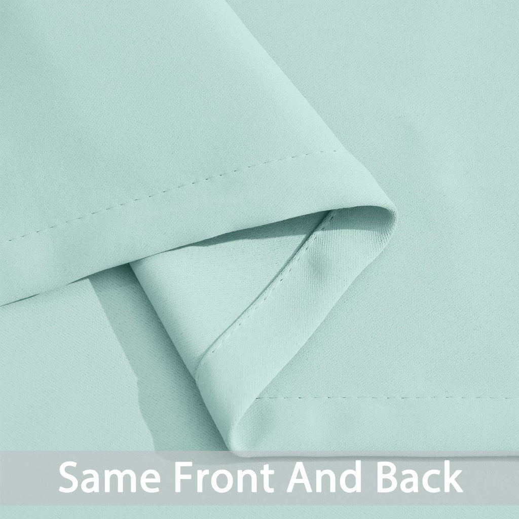 Yakamok Room Darkening Grommet Window Drapes Thermal Insulated Light Blocking Blackout Curtains for Bedroom(52Wx54L, Aqua,2 Panels)