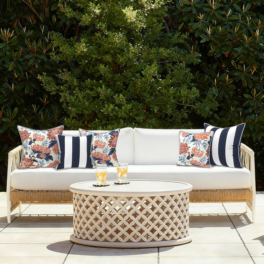 LVTXIII Outdoor Throw Pillow Covers 16x16 Waterproof Tropic Accent Pillow Cases Fluffy Outdoor Cushion Covers for Garden and Patio…
